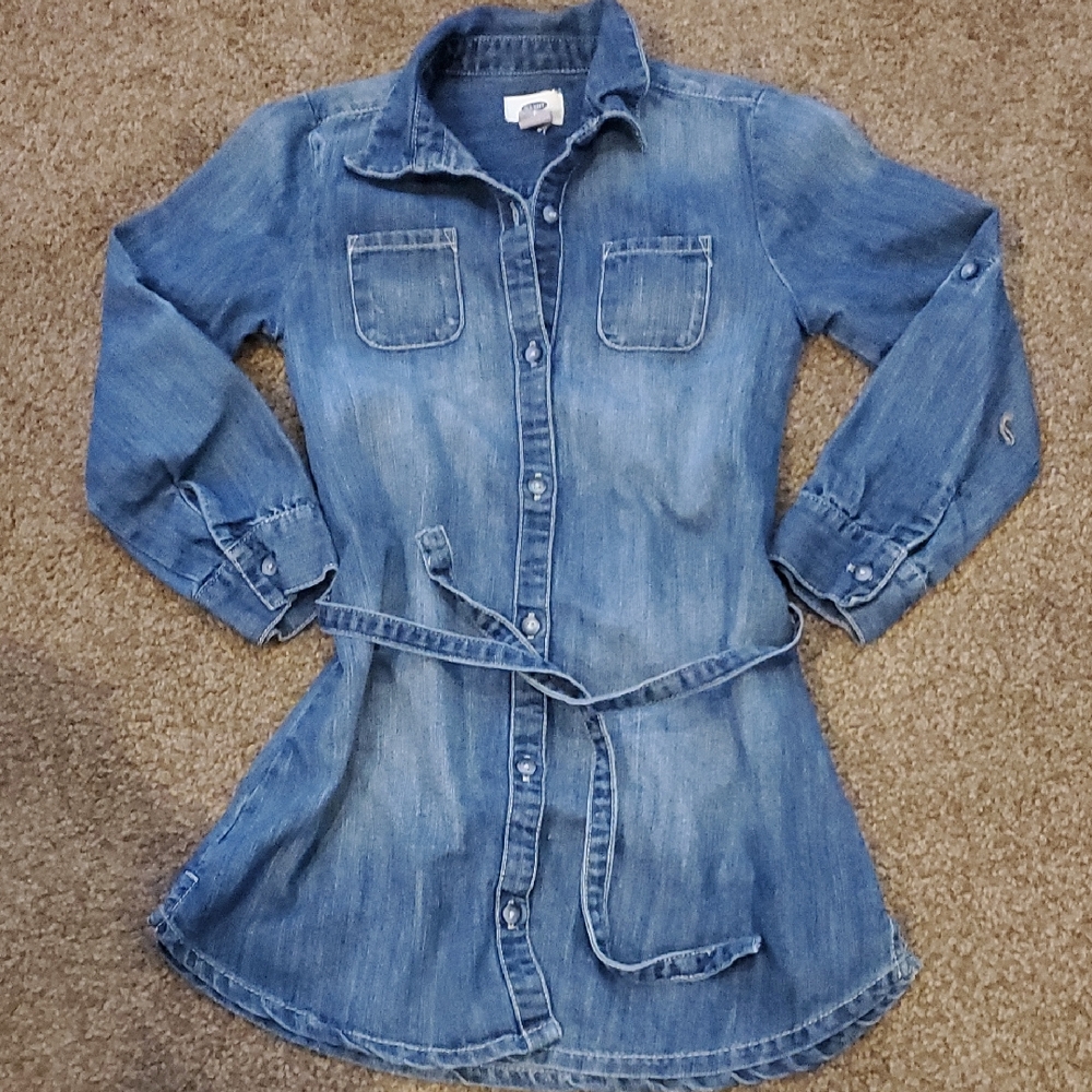 Denim Button-Up Shirt Dress By OLD Navy